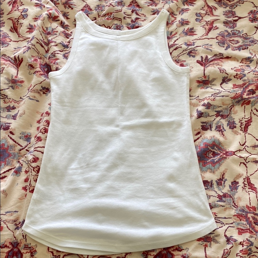 White Sleeveless Tank Top